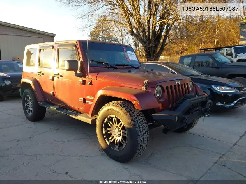 1J8GA59188L507087 2008 Jeep Wrangler Unlimited Sahara