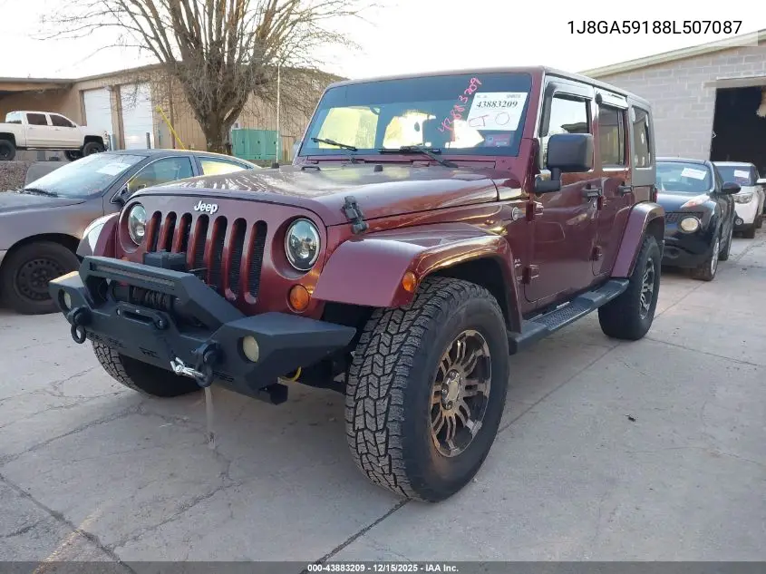 1J8GA59188L507087 2008 Jeep Wrangler Unlimited Sahara