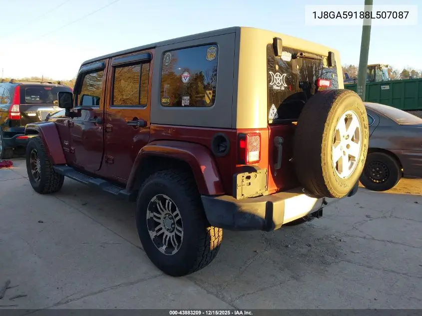 1J8GA59188L507087 2008 Jeep Wrangler Unlimited Sahara