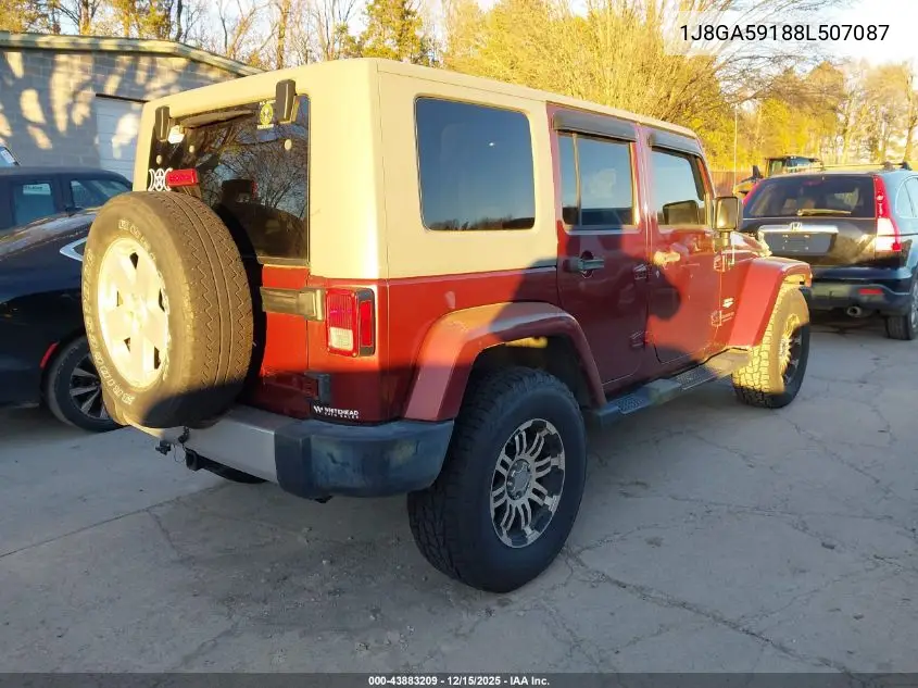 1J8GA59188L507087 2008 Jeep Wrangler Unlimited Sahara
