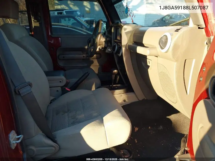 1J8GA59188L507087 2008 Jeep Wrangler Unlimited Sahara
