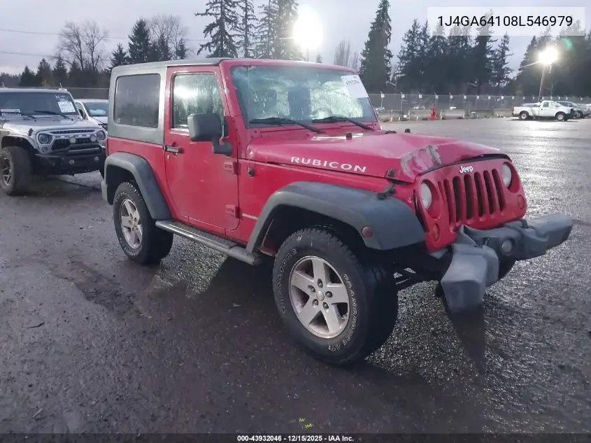 1J4GA64108L546979 2008 Jeep Wrangler Rubicon