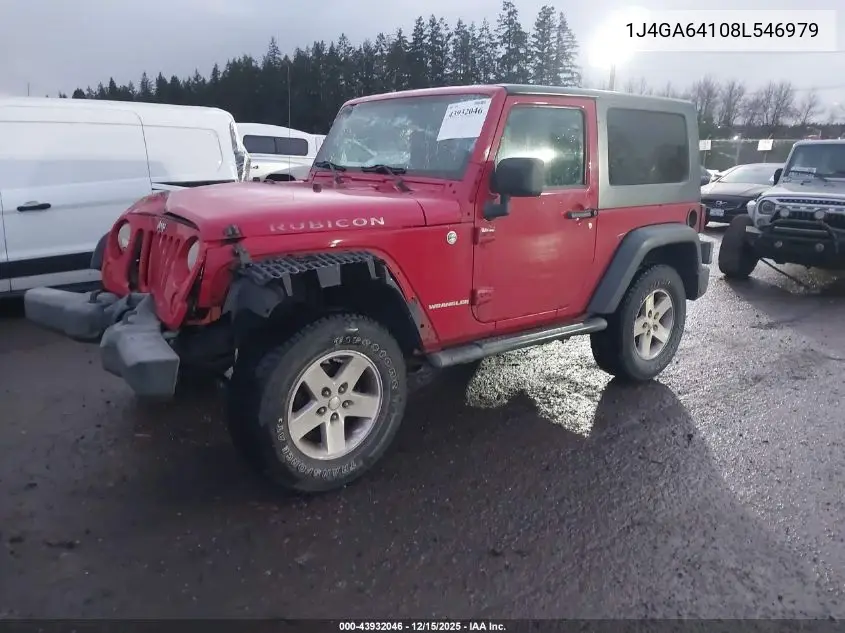 1J4GA64108L546979 2008 Jeep Wrangler Rubicon