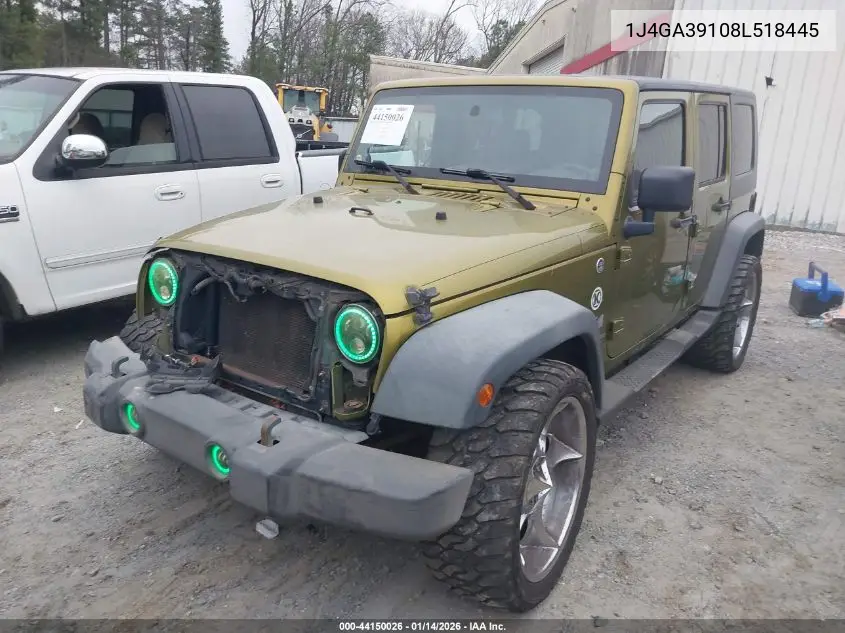1J4GA39108L518445 2008 Jeep Wrangler Unlimited X