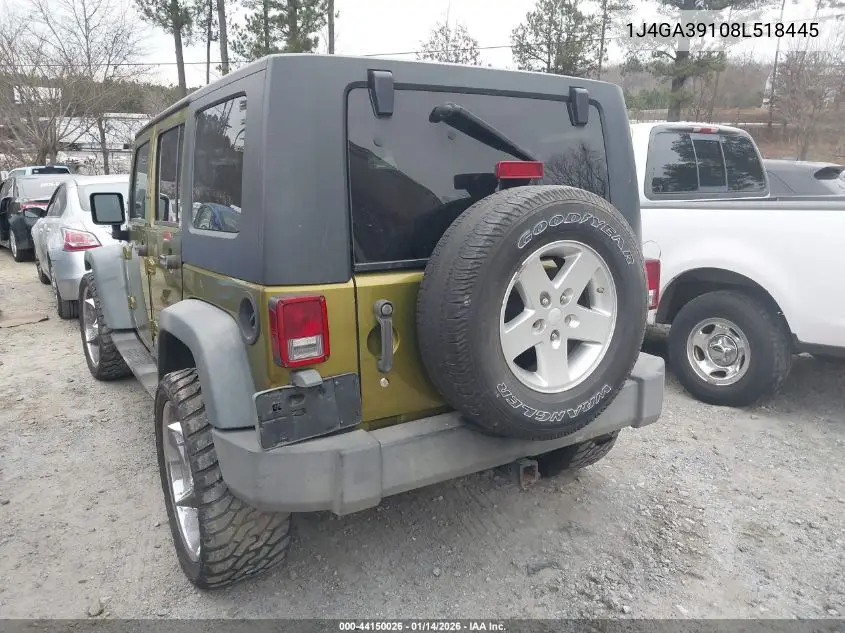 1J4GA39108L518445 2008 Jeep Wrangler Unlimited X