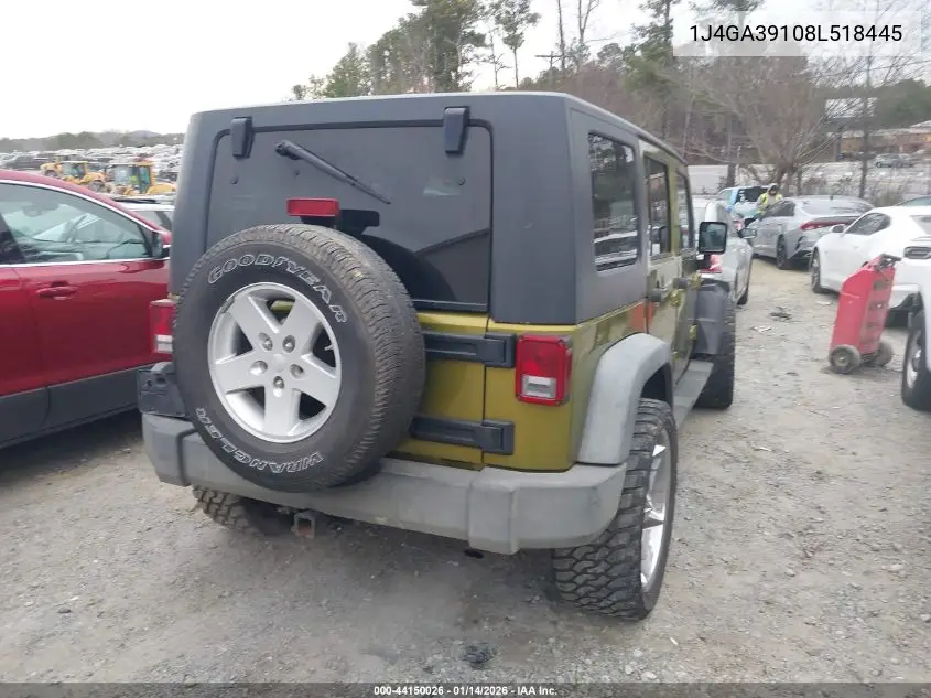 1J4GA39108L518445 2008 Jeep Wrangler Unlimited X