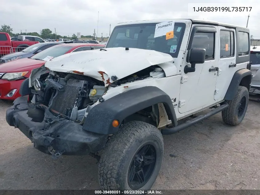 2009 Jeep Wrangler Unlimited X VIN: 1J4GB39199L735717 Lot: 39498051