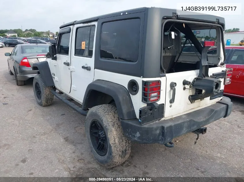 1J4GB39199L735717 2009 Jeep Wrangler Unlimited X