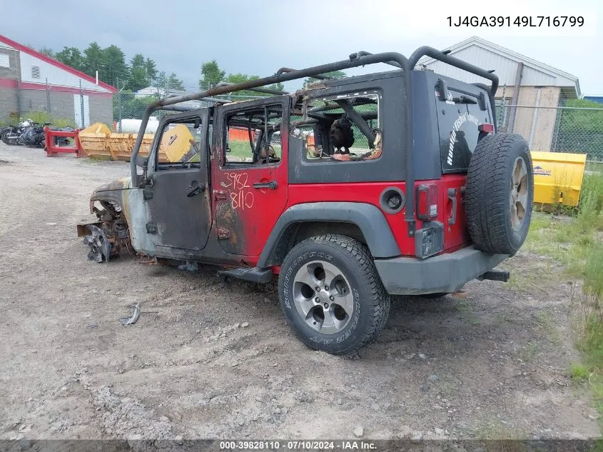 2009 Jeep Wrangler Unlimited X VIN: 1J4GA39149L716799 Lot: 39828110