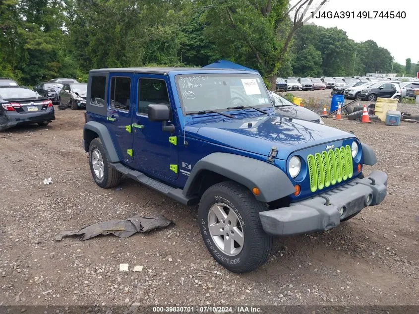 1J4GA39149L744540 2009 Jeep Wrangler Unlimited X