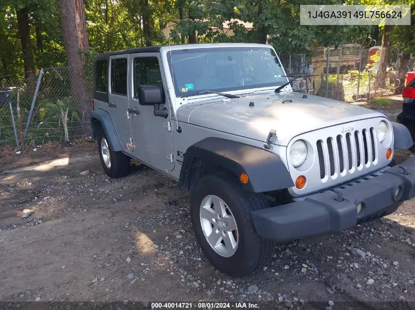 2009 Jeep Wrangler Unlimited X VIN: 1J4GA39149L756624 Lot: 40014721