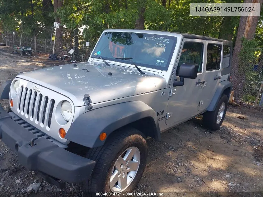 2009 Jeep Wrangler Unlimited X VIN: 1J4GA39149L756624 Lot: 40014721