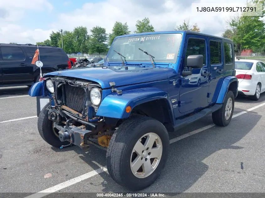 1J8GA59199L712791 2009 Jeep Wrangler Unlimited Sahara