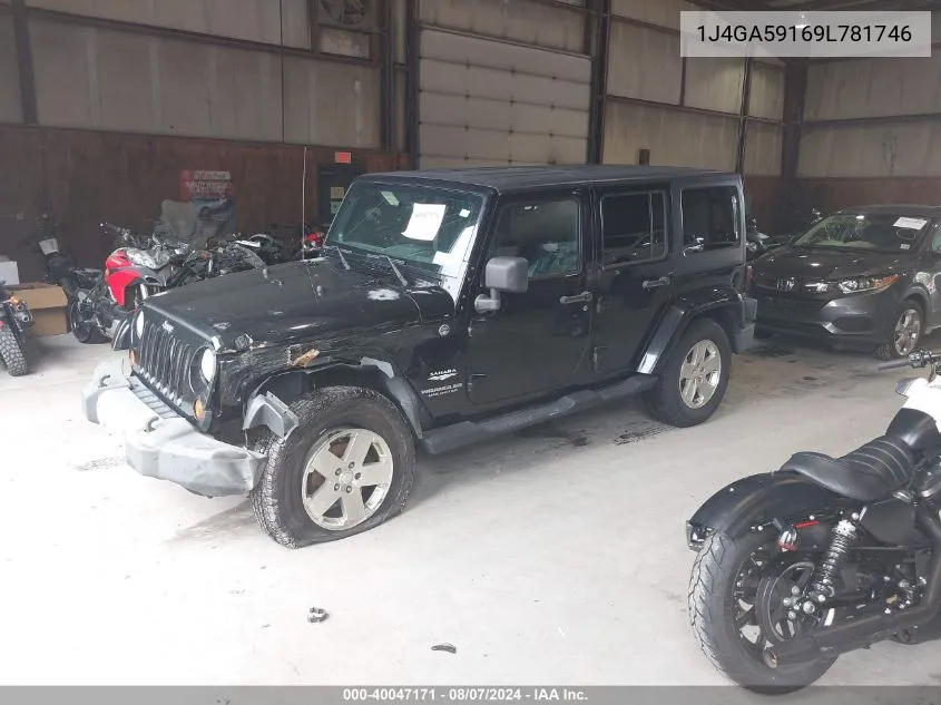 2009 Jeep Wrangler Unlimited Sahara VIN: 1J4GA59169L781746 Lot: 40047171