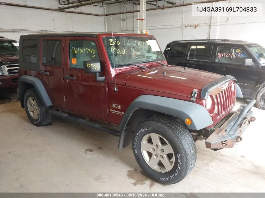 1J4GA39169L704833 2009 Jeep Wrangler Unlimited X