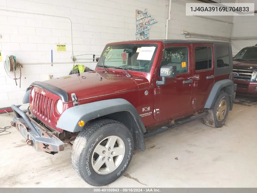 2009 Jeep Wrangler Unlimited X VIN: 1J4GA39169L704833 Lot: 40100943