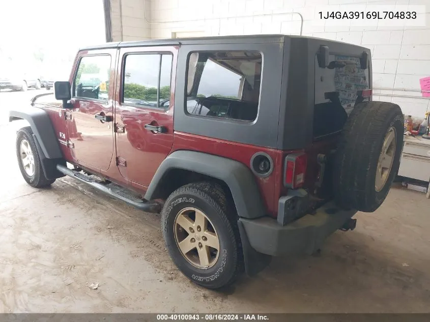 2009 Jeep Wrangler Unlimited X VIN: 1J4GA39169L704833 Lot: 40100943