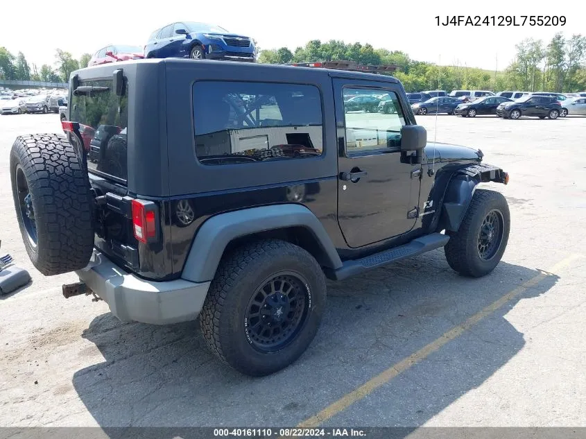 2009 Jeep Wrangler X VIN: 1J4FA24129L755209 Lot: 40161110