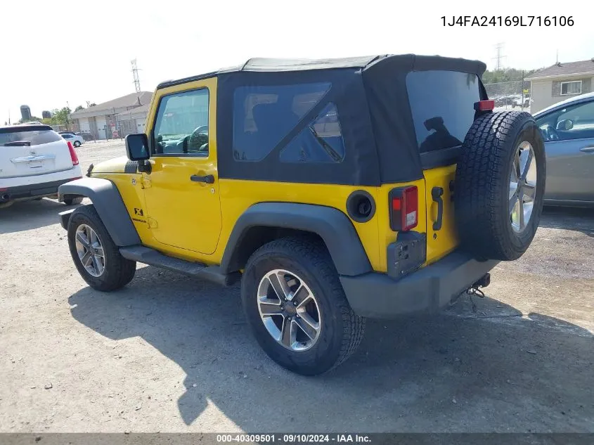 2009 Jeep Wrangler X VIN: 1J4FA24169L716106 Lot: 40309501