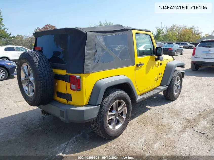 2009 Jeep Wrangler X VIN: 1J4FA24169L716106 Lot: 40309501