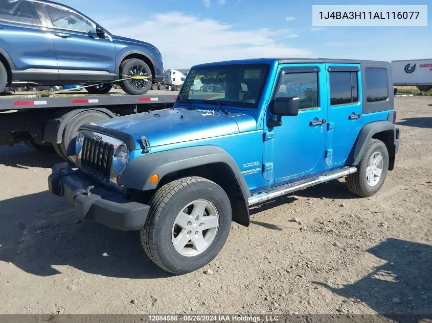 2010 Jeep Wrangler Unlimited Sport VIN: 1J4BA3H11AL116077 Lot: 12084586