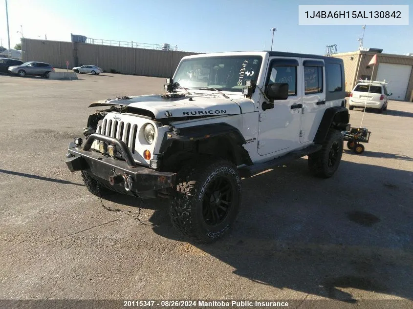 1J4BA6H15AL130842 2010 Jeep Wrangler Unlimited Rubicon