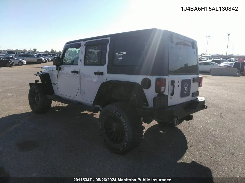 1J4BA6H15AL130842 2010 Jeep Wrangler Unlimited Rubicon