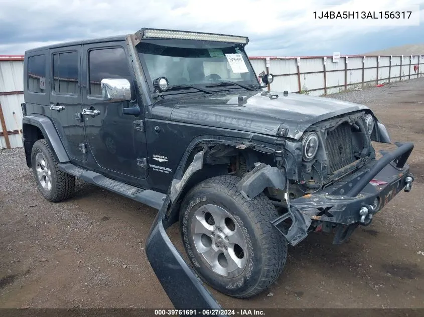 1J4BA5H13AL156317 2010 Jeep Wrangler Unlimited Sahara