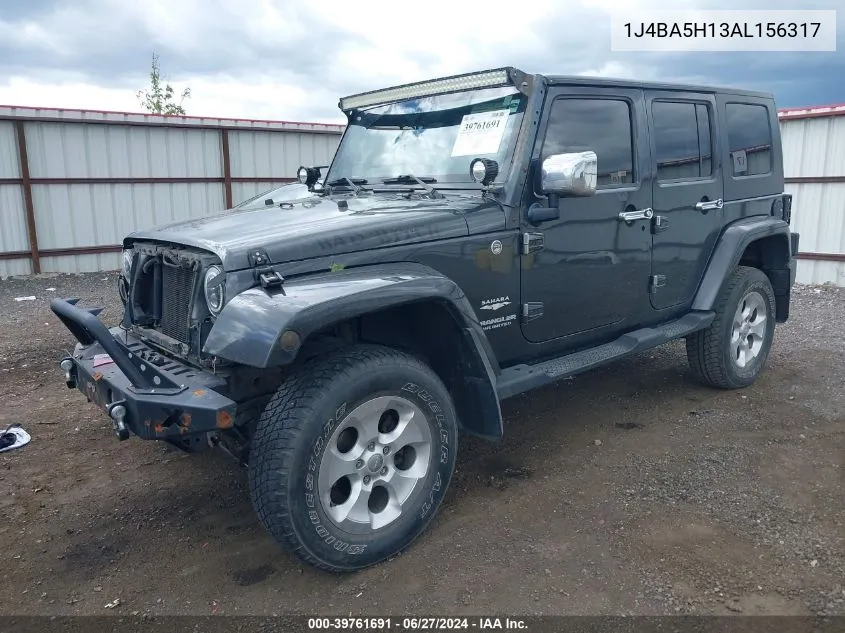 1J4BA5H13AL156317 2010 Jeep Wrangler Unlimited Sahara