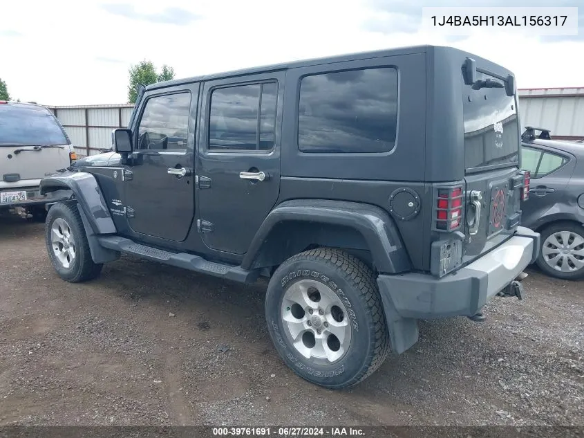 2010 Jeep Wrangler Unlimited Sahara VIN: 1J4BA5H13AL156317 Lot: 39761691