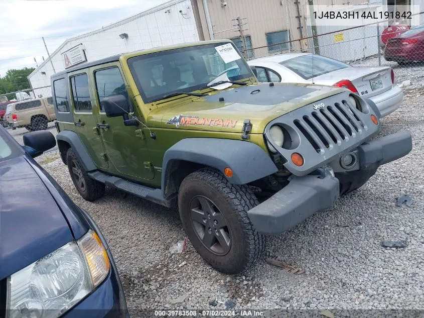 1J4BA3H14AL191842 2010 Jeep Wrangler Unlimited Sport