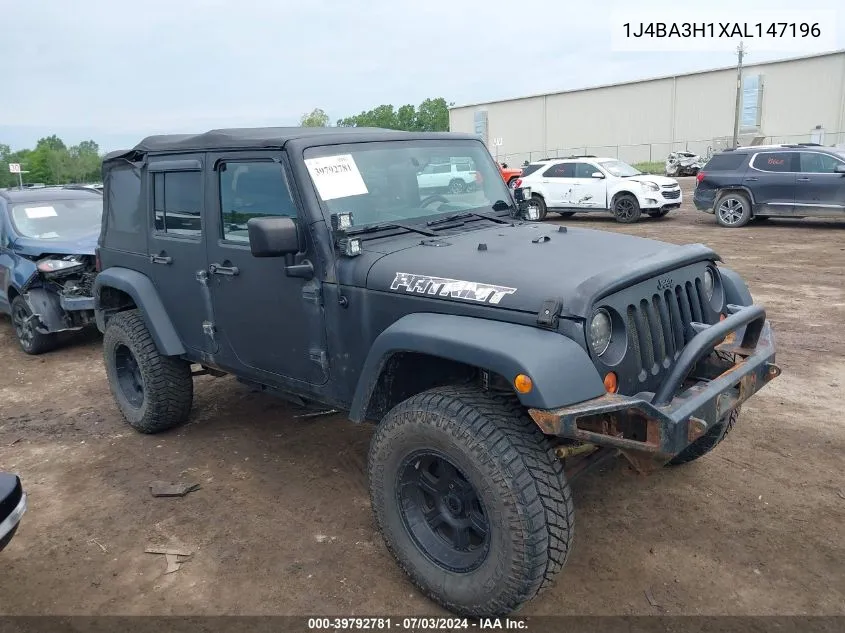 1J4BA3H1XAL147196 2010 Jeep Wrangler Unlimited Sport