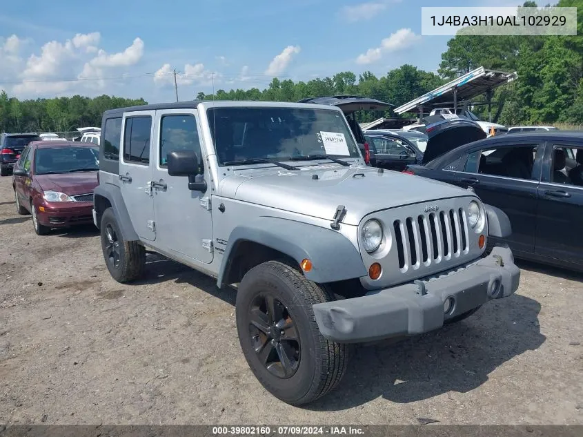 1J4BA3H10AL102929 2010 Jeep Wrangler Unlimited Sport