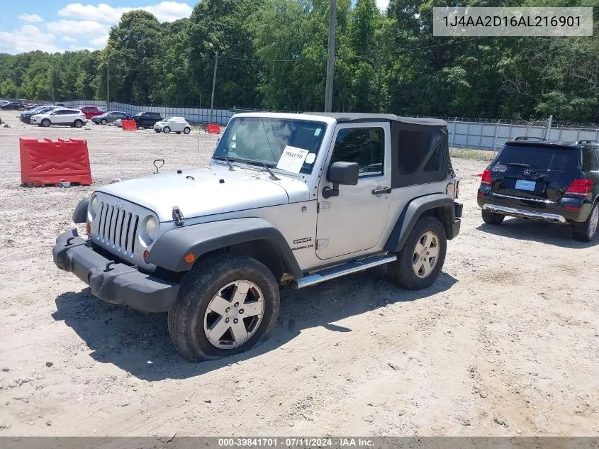 2010 Jeep Wrangler Sport VIN: 1J4AA2D16AL216901 Lot: 39841701