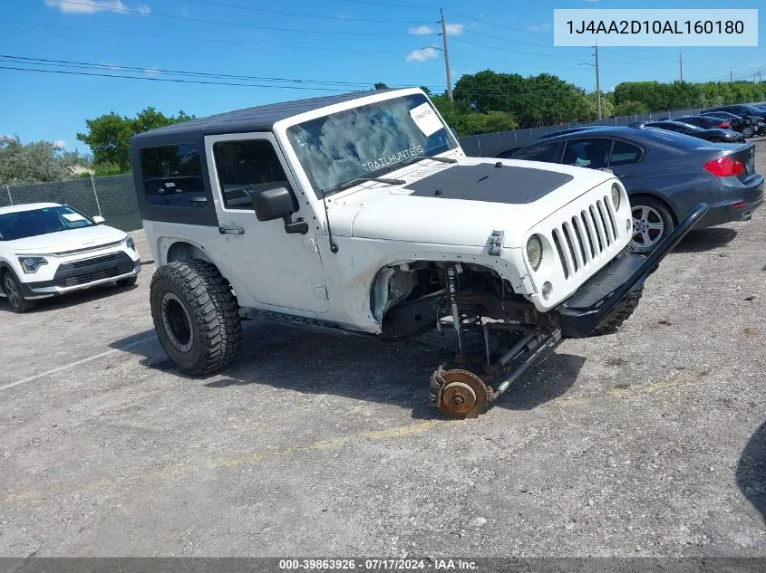 2010 Jeep Wrangler Sport VIN: 1J4AA2D10AL160180 Lot: 39863926