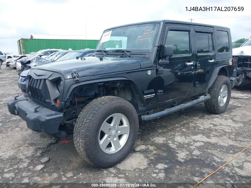 2010 Jeep Wrangler Unlimited Sport VIN: 1J4BA3H17AL207659 Lot: 39890389