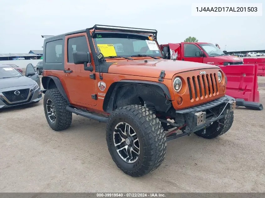 2010 Jeep Wrangler Sport VIN: 1J4AA2D17AL201503 Lot: 39919540