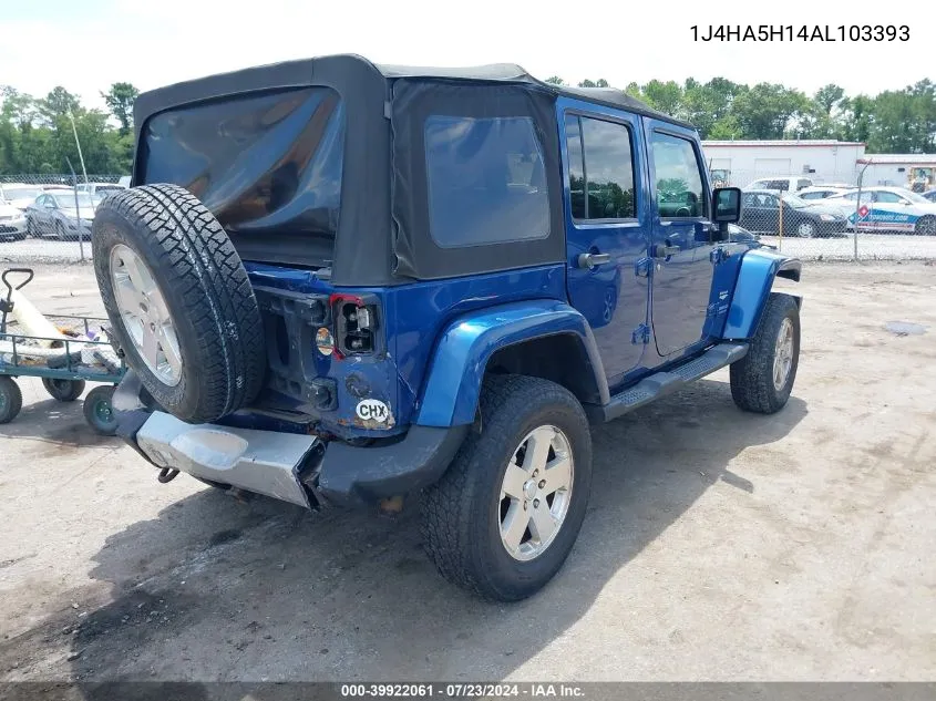 2010 Jeep Wrangler Unlimited Sahara VIN: 1J4HA5H14AL103393 Lot: 39922061