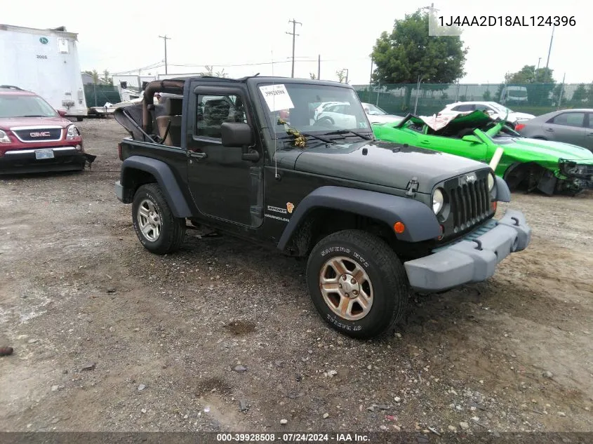 2010 Jeep Wrangler Sport VIN: 1J4AA2D18AL124396 Lot: 39928508