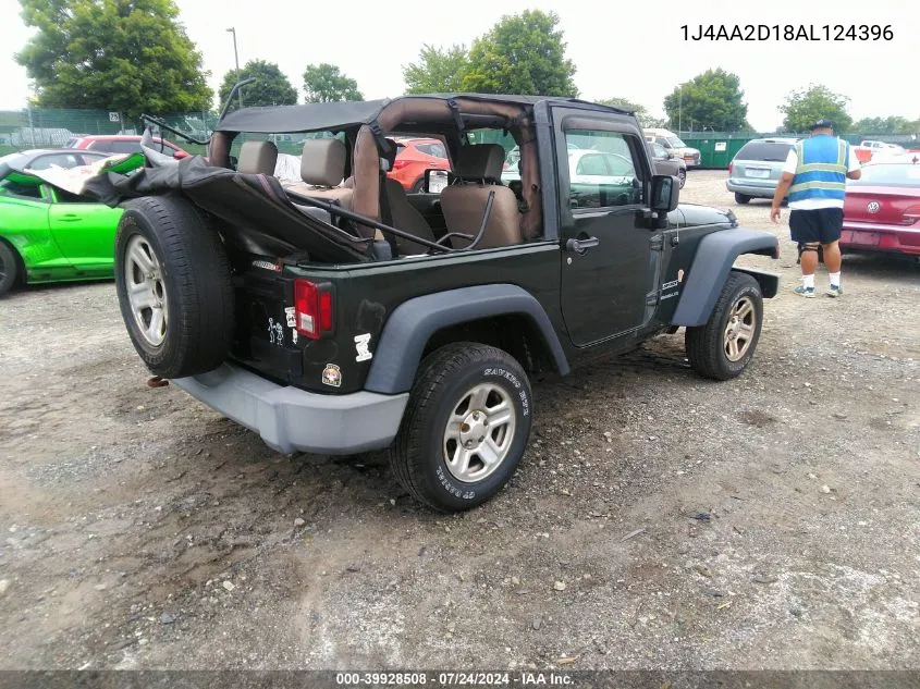 2010 Jeep Wrangler Sport VIN: 1J4AA2D18AL124396 Lot: 39928508