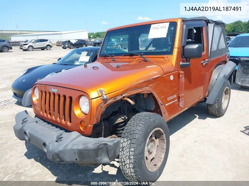 2010 Jeep Wrangler Sport VIN: 1J4AA2D19AL187491 Lot: 39967959