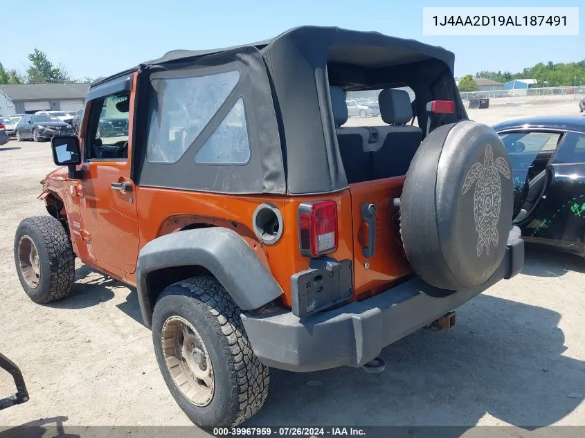 2010 Jeep Wrangler Sport VIN: 1J4AA2D19AL187491 Lot: 39967959