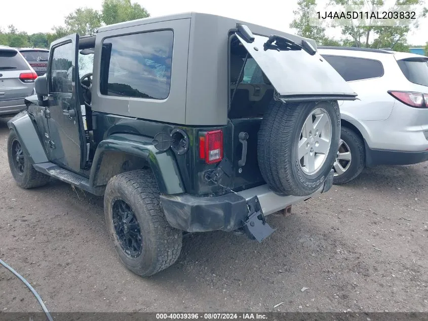 2010 Jeep Wrangler Sahara VIN: 1J4AA5D11AL203832 Lot: 40039396