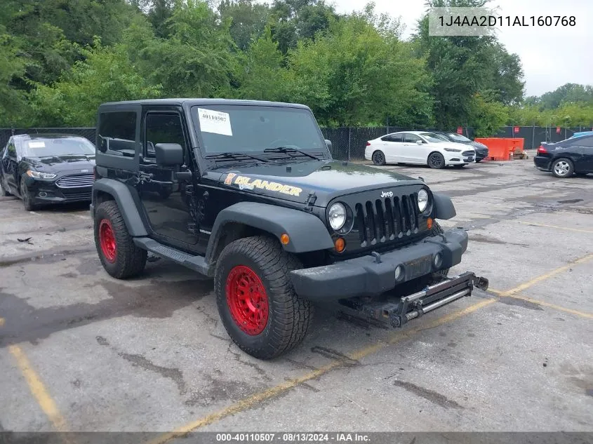 2010 Jeep Wrangler Sport VIN: 1J4AA2D11AL160768 Lot: 40110507