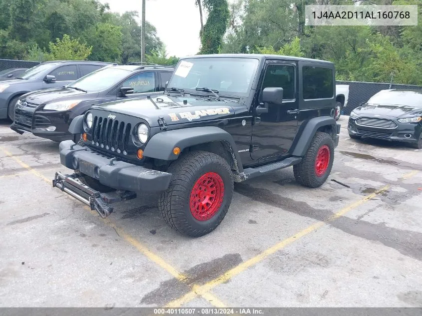 2010 Jeep Wrangler Sport VIN: 1J4AA2D11AL160768 Lot: 40110507