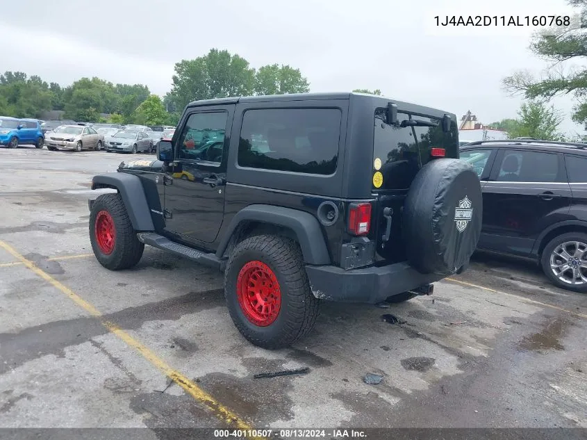 2010 Jeep Wrangler Sport VIN: 1J4AA2D11AL160768 Lot: 40110507