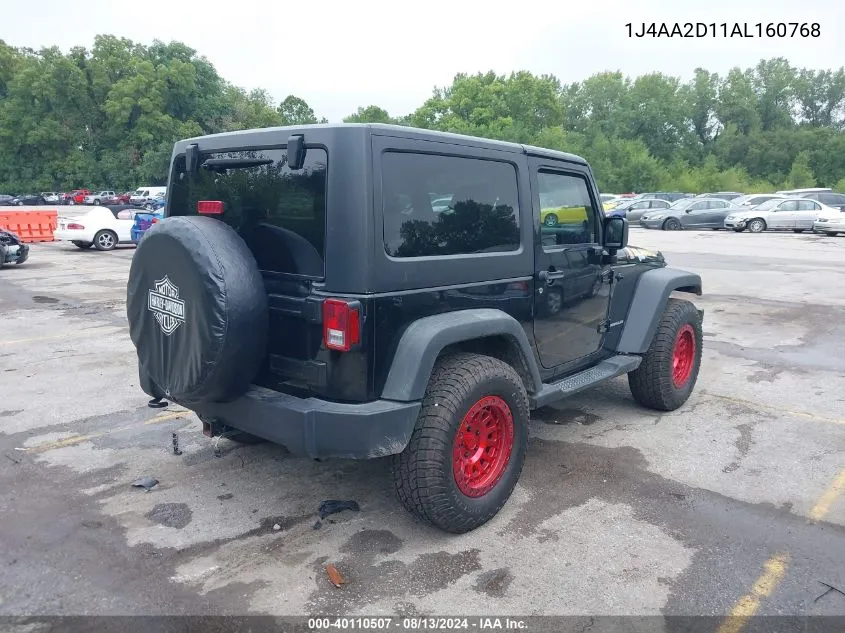 2010 Jeep Wrangler Sport VIN: 1J4AA2D11AL160768 Lot: 40110507