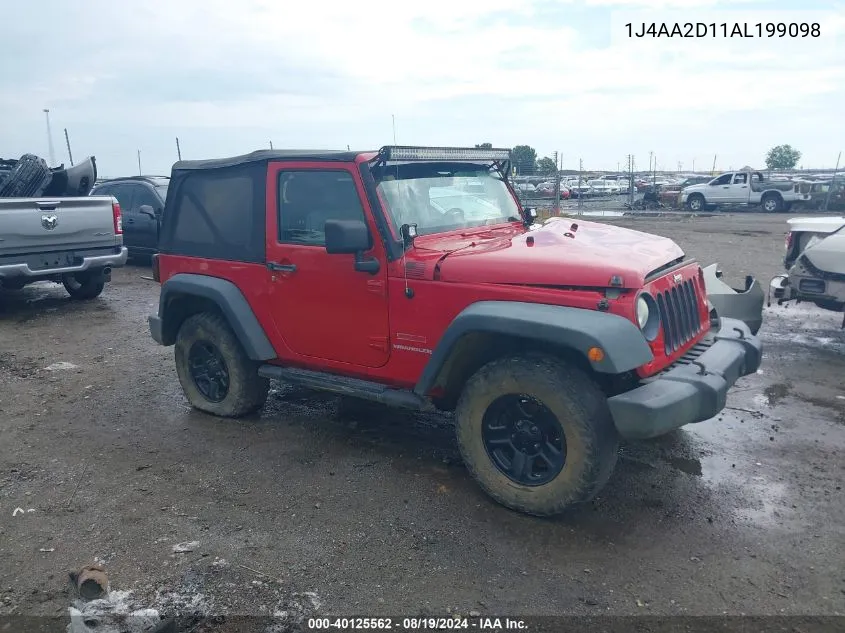 1J4AA2D11AL199098 2010 Jeep Wrangler Sport