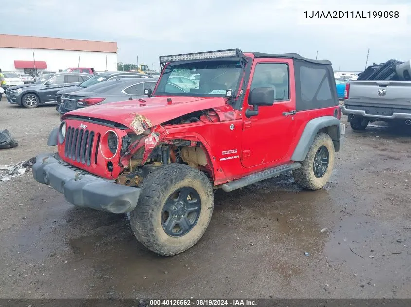 2010 Jeep Wrangler Sport VIN: 1J4AA2D11AL199098 Lot: 40125562