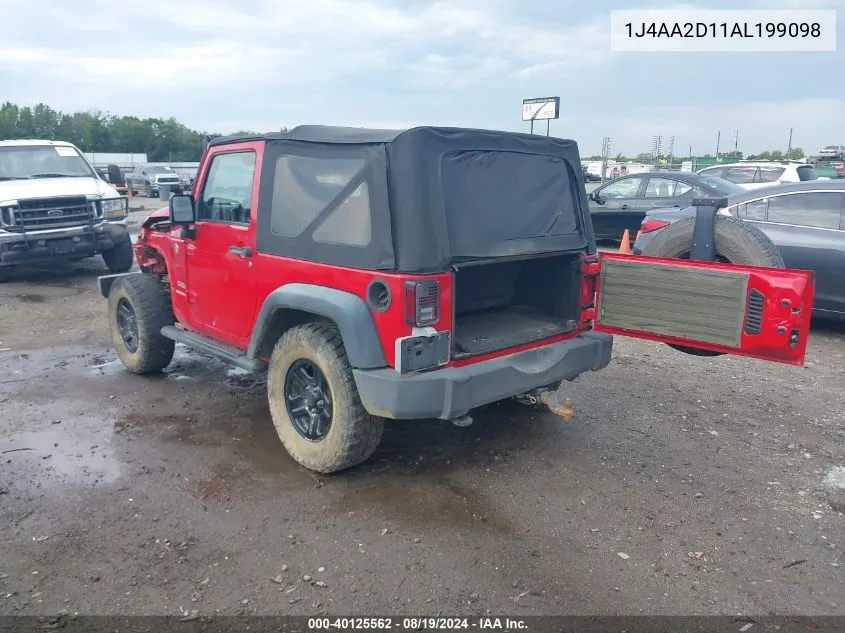 2010 Jeep Wrangler Sport VIN: 1J4AA2D11AL199098 Lot: 40125562